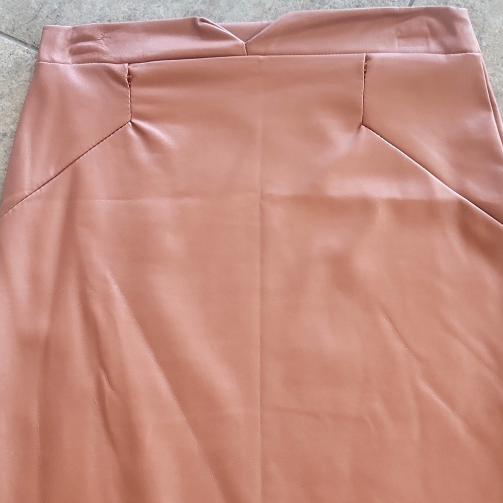 Vegan Leather Pencil Skirt - Picture 2 of 6